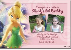 Tinkerbell 1st Birthday Invitations Tinkerbell Inspired Birthday Party Invitation