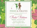 Tinkerbell Birthday Invites Pixies and Pirates Invitation Tinkerbell