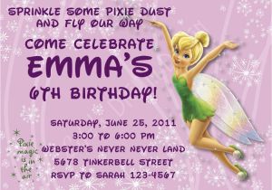 Tinkerbell Birthday Invites Tinkerbell Birthday Invitations Customizable Printable