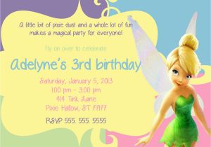 Tinkerbell Birthday Invites Tinkerbell Birthday Party Invitation Template