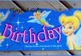 Tinkerbell Happy Birthday Banner 1 Tinkerbell Blue Happy Birthday Banner