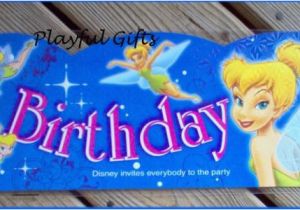 Tinkerbell Happy Birthday Banner 1 Tinkerbell Blue Happy Birthday Banner