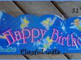 Tinkerbell Happy Birthday Banner 1 Tinkerbell Blue Happy Birthday Banner