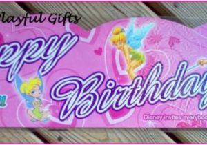 Tinkerbell Happy Birthday Banner 1 Tinkerbell Pink Happy Birthday Banner Ebay