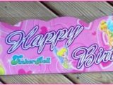 Tinkerbell Happy Birthday Banner 1 Tinkerbell Pink Happy Birthday Banner Ebay