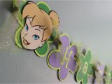 Tinkerbell Happy Birthday Banner Reserved for Princessshelby Tinkerbell Birthday Banner