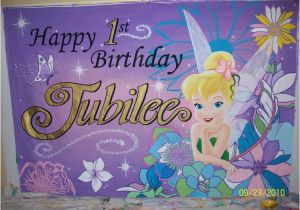 Tinkerbell Happy Birthday Banner Tinkerbell Birthday Banner for Jubilee Twin Size Sheet