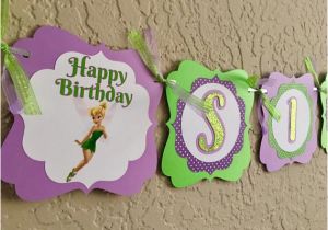 Tinkerbell Happy Birthday Banner Tinkerbell Birthday Banner Tinkerbell Birthday Party