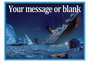 Titanic Birthday Card Titanic Ship D2 Boat Sea Birthday Personalised A4 Cake