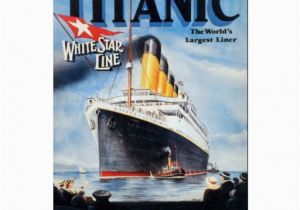 Titanic Birthday Card Titanic White Star Line Poster Card Zazzle