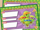 Tmnt Birthday Invitations Free Free Printable Tmnt Ninja Turtle Birthday Invitation