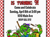 Tmnt Birthday Invitations Free Teenage Mutant Ninja Turtles Birthday Party Invitation