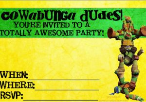 Tmnt Birthday Invitations Free totally Awesome Teenage Mutant Ninja Turtles Party Ideas