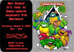 Tmnt Birthday Invites Another Babin Creation Tmnt Birthday Invitation