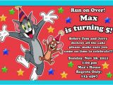 Tom and Jerry Birthday Card tom and Jerry Birthday Invitations Drevio Invitations Design