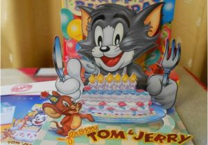 Tom and Jerry Birthday Card Vintage Mint Popshots 3 D tom Jerry Birthday Card for Sale