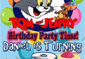 Tom and Jerry Birthday Invitations Personalized tom and Jerry Party Invitation Design Digital