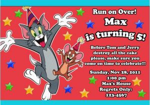 Tom and Jerry Birthday Invitations tom and Jerry Birthday Invitations Drevio Invitations Design