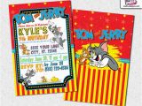Tom and Jerry Birthday Invitations tom and Jerry Invitations tom Jerry Invitations