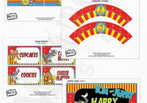 Tom and Jerry Birthday Invitations tom and Jerry Party Decorations tom and Jerry Birthday