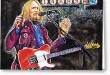 Tom Petty Birthday Card tom Petty at Fenway Park Painting by Dave Olsen