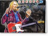 Tom Petty Birthday Card tom Petty at Fenway Park Painting by Dave Olsen