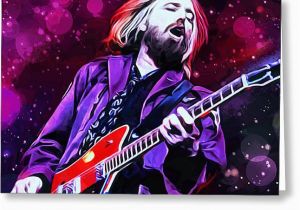 Tom Petty Birthday Card tom Petty Painting Digital Art by Scott Wallace