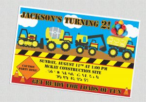 Tonka Truck Birthday Invitations 2nd Birthday Party Invitations tonka Truck Construction