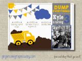 Tonka Truck Birthday Invitations Dump Truck Birthday Invitation tonka Truck by