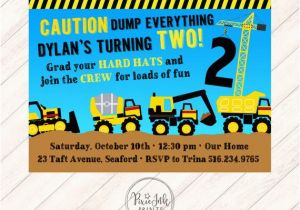 Tonka Truck Birthday Invitations tonka Truck Birthday Invitation Construction First Birthday