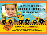 Tonka Truck Birthday Invitations tonka Truck Construction Birthday Invitation Di 331