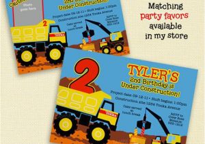 Tonka Truck Birthday Invitations tonka Truck Invitation for Constuction Birthday by Pixelparade