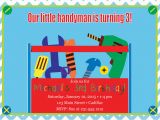 Tool Birthday Party Invitations tools Birthday Invitation Boys Birthday Invitation tools