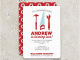 Tool Birthday Party Invitations tools Birthday Party Invitations Fun 2 Sided Design On