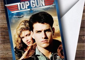 Top Gun Birthday Card Spoof top Gun Movie Film Poster Personalised Birthday Card