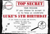 Top Secret Birthday Invitations 20 Invitations D 39 Anniversaire Personnalise top Secret
