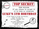 Top Secret Birthday Invitations 20 Invitations D 39 Anniversaire Personnalise top Secret