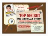 Top Secret Birthday Invitations Secret Agent Spy top Secret Birthday Party Invite 5 Quot X 7
