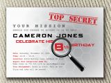 Top Secret Birthday Invitations top Secret Party Invitations Cimvitation