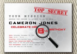 Top Secret Birthday Invitations top Secret Party Invitations Cimvitation