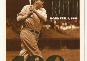 Topps Babe Ruth 100th Birthday Card 1995 topps George Herman Quot Babe Quot Ruth 100th Birthday 3