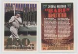 Topps Babe Ruth 100th Birthday Card 1995 topps Megacards Conlon Collection 3 2 Babe Ruth