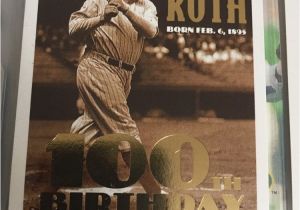 Topps Babe Ruth 100th Birthday Card Babe Ruth 100th Birthday Baseball Card Ebay