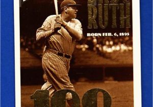 Topps Babe Ruth 100th Birthday Card Babe Ruth 1995 topps 3 Yankees Ex Mt 100th Birthday