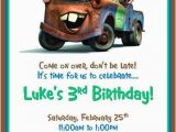 Tow Mater Birthday Invitations Disney Cars tow Mater Invitations Digital Printable File