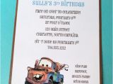 Tow Mater Birthday Invitations Items Similar to Mater Birthday Party Invitation Cars