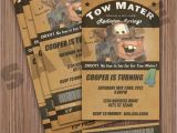 Tow Mater Birthday Invitations Items Similar to tow Mater Ticket Invitation On Etsy