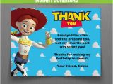 Toy Story Birthday Cards Disney toy Story Birthday Thank You Cards Jessie Instant