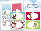 Toy Story Birthday Cards Items Similar to toy Story Place Cards Food Tents Table