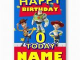 Toy Story Birthday Cards Personalised Name Photo or Age toy Story A5 Happy